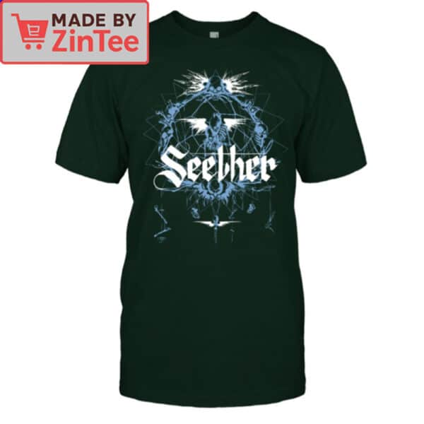 Seether Band T-Shirt – Geometric Angelic Graphic Rock Tee for Fans