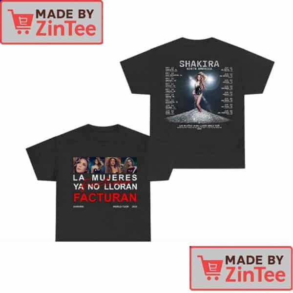 Shakira ‘Las Mujeres Ya No Lloran Facturan’ World Tour 2025 T-Shirt