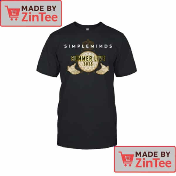 Simple Minds Summer Live 2025 T-Shirt – Official Concert Tour Tee for Fans of Iconic 80s Rock