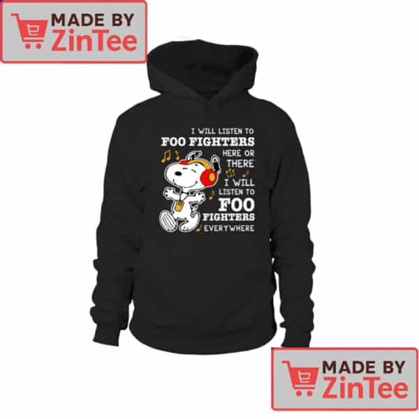 Snoopy Foo Fighters T-Shirt – Cute Cartoon Graphic Tee for Foo Fighters Fans Everywhere
