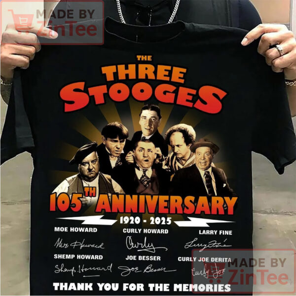 The Three Stooges T-Shirt, 105 Years Of The Three Stooges Movie Shirt