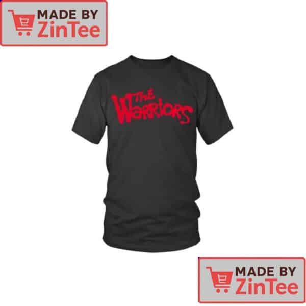 The Warriors Movie Logo T-Shirt – Classic Red Text Design on Black Tee 1979 Cult Film Apparel
