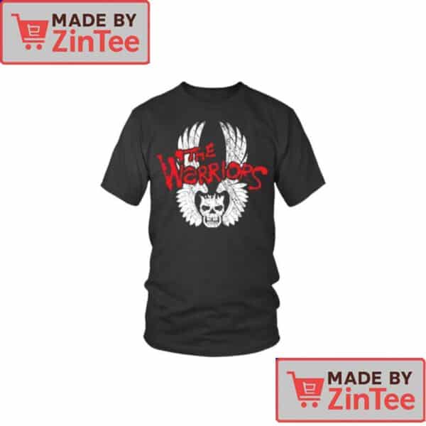 The Warriors Winged Skull Logo T-Shirt – Classic 1979 Cult Movie Gang Design Red & White Graphic Tee