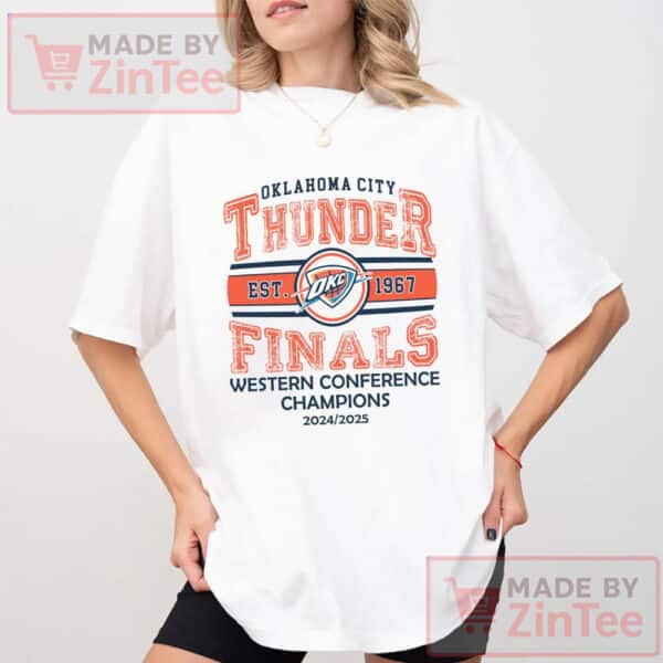 Thunder Basketball Shirt, Western Conference Champions, Oklahoma City Basketball Champions 2025 Tee