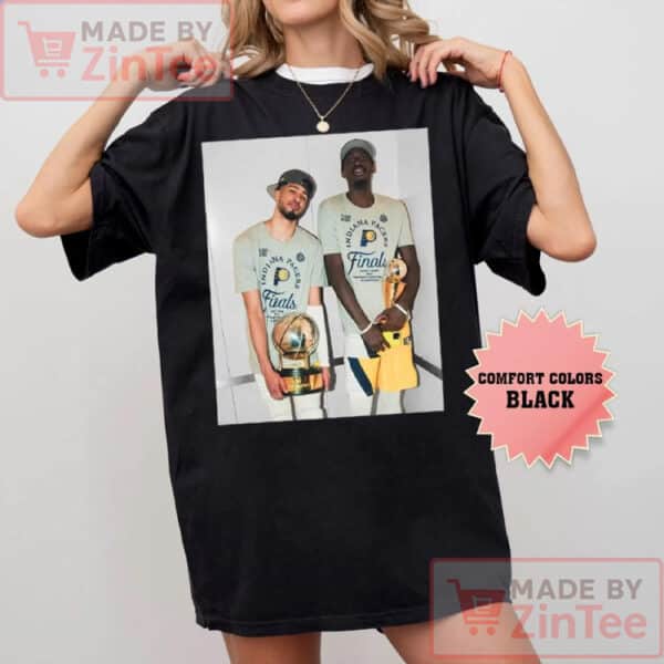 yrese Haliburton And Pascal Siakam Champs With Indian Shirt